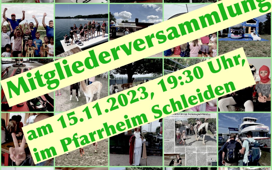 Heimatverein Schleiden e.V. | Mitgliederversammlung | 15.11.2023 – 19:30 | Pfarrheim St. Martin